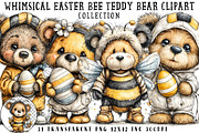 Whimsical Easter Bee Teddy Bear Clip, an Illustration by OK Design (Thumbnail 1 of 6)