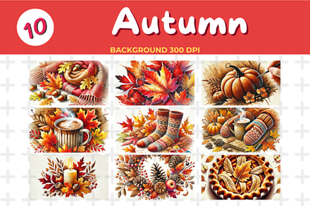 Watercolor Autumn Background – High-