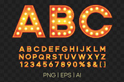Bright retro alphabet font PNG EPS, an Object Graphic by MariiaVD (Thumbnail 1 of 6)