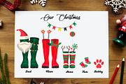 Christmas family welly boots print, an Object Illustration by Art and Funny (Thumbnail 1 of 4)