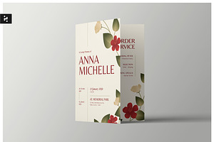 Minimalist Floral Funeral Program, a Brochure Template by Neermana