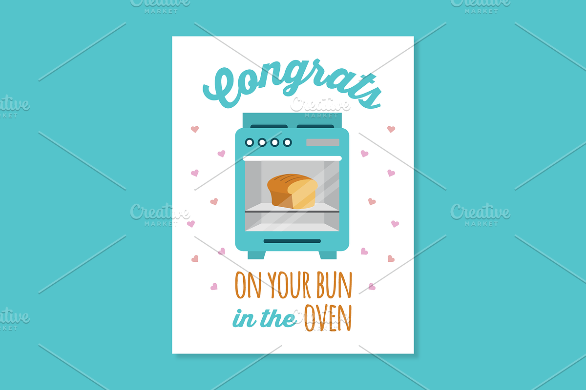 Congrats on your bun in the oven, an Illustration by Queen of Infographics (Photo 1 of 2)