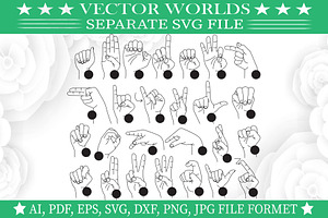 Hands Signs SVG, Signs, Hands SVG