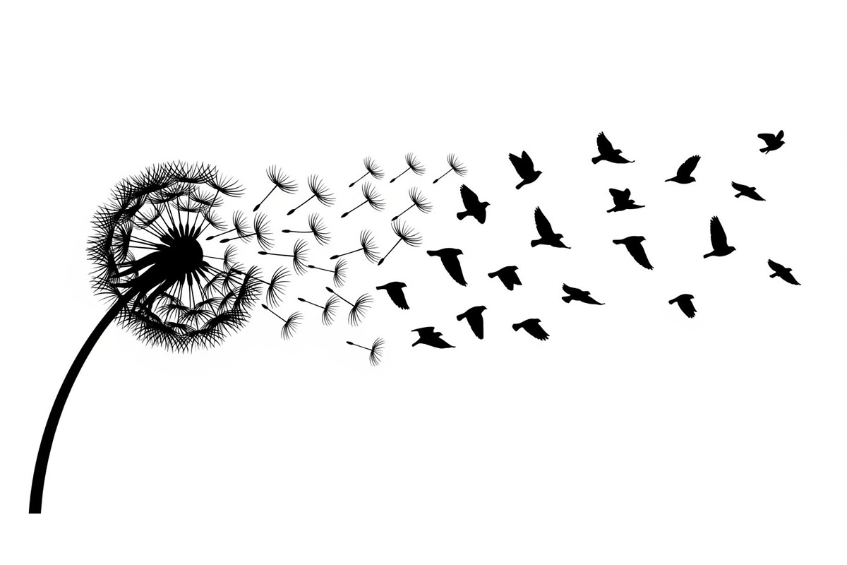 Dandelion Blow Silhouette Bundle, an Illustration by yasushie (Photo 21 of 31)