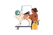 Pet, dog & cat grooming salon set, an Animal Illustration by PaperTrident (Thumbnail 5 of 8)