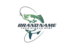 Fishing logo template