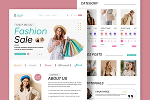 Fashion Sale Landing Page Template, a Landing Page Template by CreativeShaper