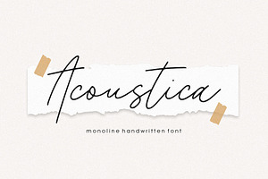 Acoustica Monoline Handwritten Font