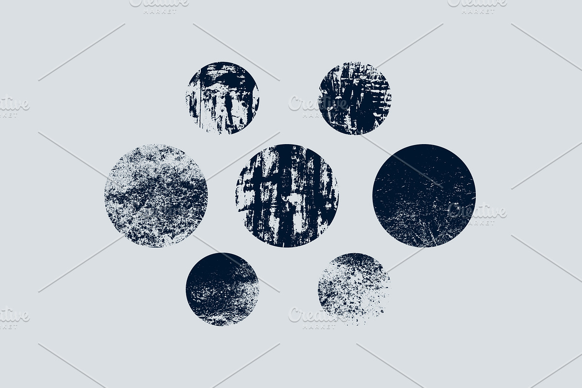 Vector grunge round textures set., a Texture Graphic by PoPaShop (Photo 5 of 6)