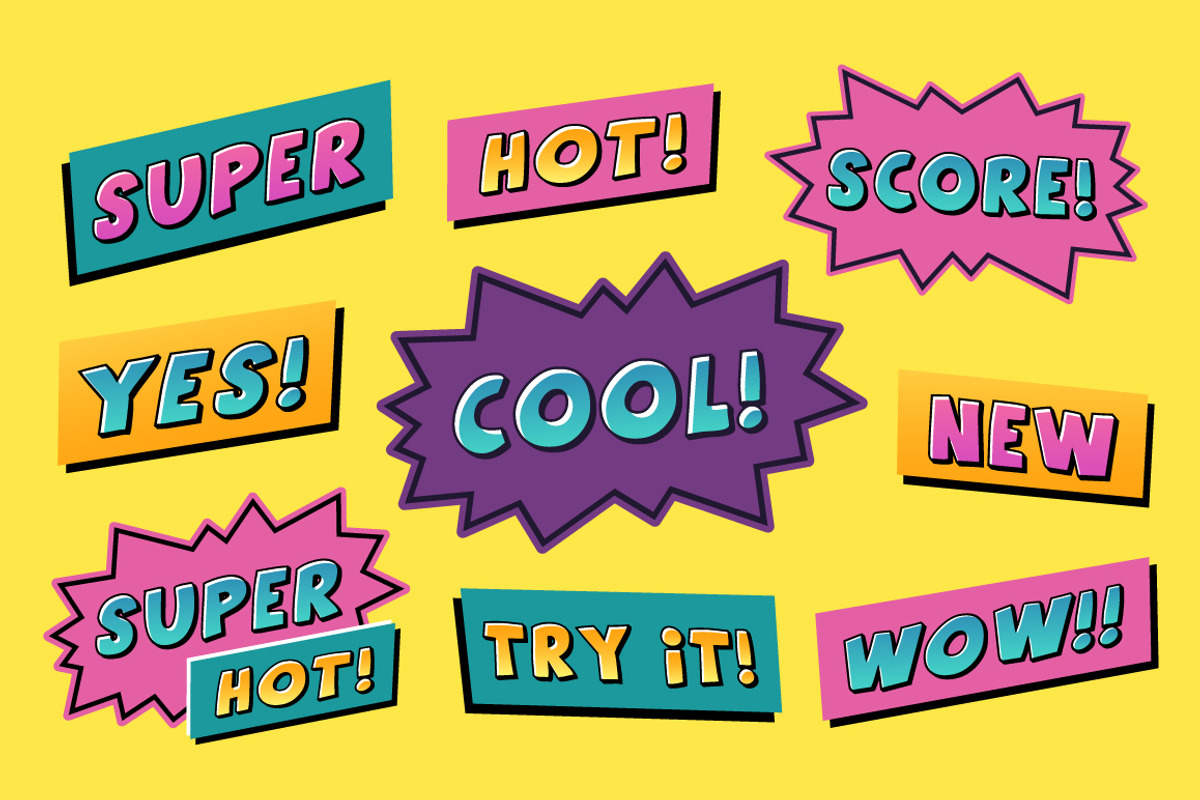 The 90's. Vector Graphic Set., a Graphic by Darumo Shop (Photo 3 of 7)