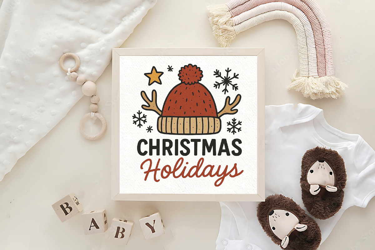 Christmas Holidays PNG Cutting, an Illustration by CraftArtStudio (Photo 4 of 4)