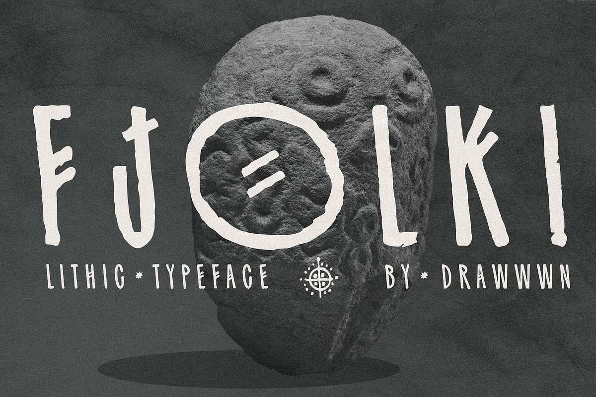 Fjolki | Lithic Typeface, a Blackletter Font by Drawwwn (Photo 1 of 11)