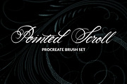 Pointed Scroll Procreate Brush Set, a Brush Add-On by Jake Rainis (Thumbnail 1 of 7)