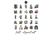 Watercolor Autumn Clipart Fall Set, an Illustration by CreationArt (Thumbnail 6 of 7)