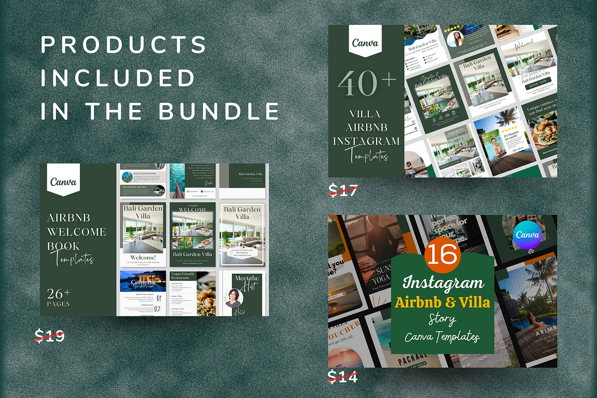 Villa Airbnb Kit Canva Bundle, a Marketing Template by Kindelight (Photo 2 of 7)