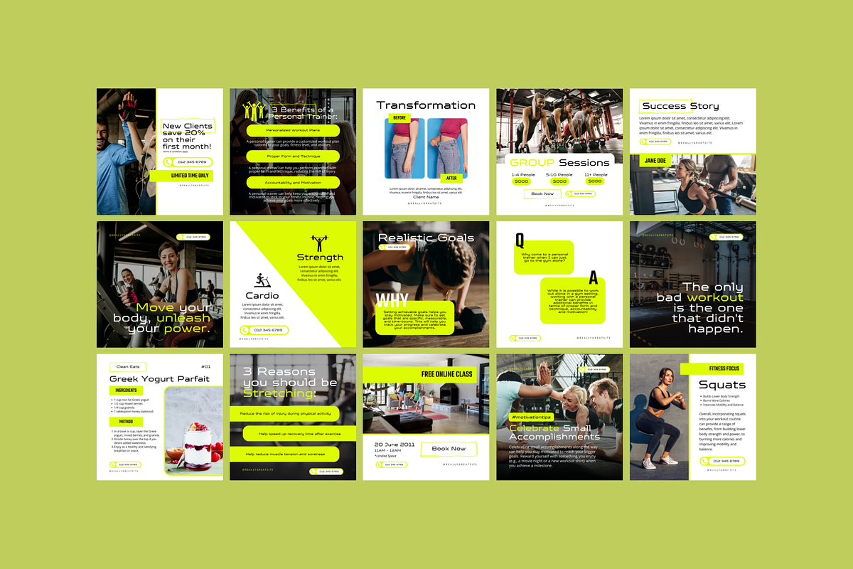 Fitness Coach Social Media, a Social Media Template by Sincerely Media (Photo 8 of 9)