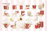 Popcorn watercolor clipart, a Food Illustration by Alena Sid (Thumbnail 6 of 13)