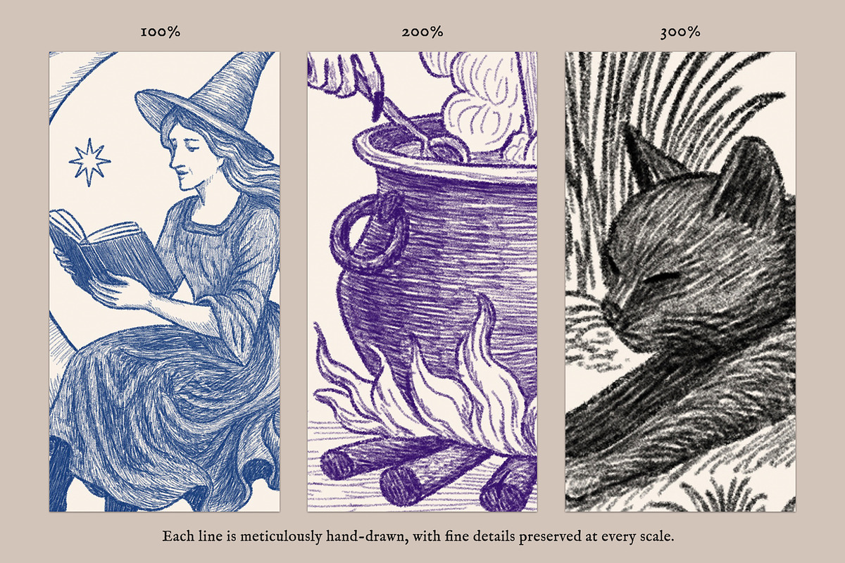 Witchy Toile de Jouy Pattern, a Pattern Graphic by Dina Mae (Photo 10 of 11)