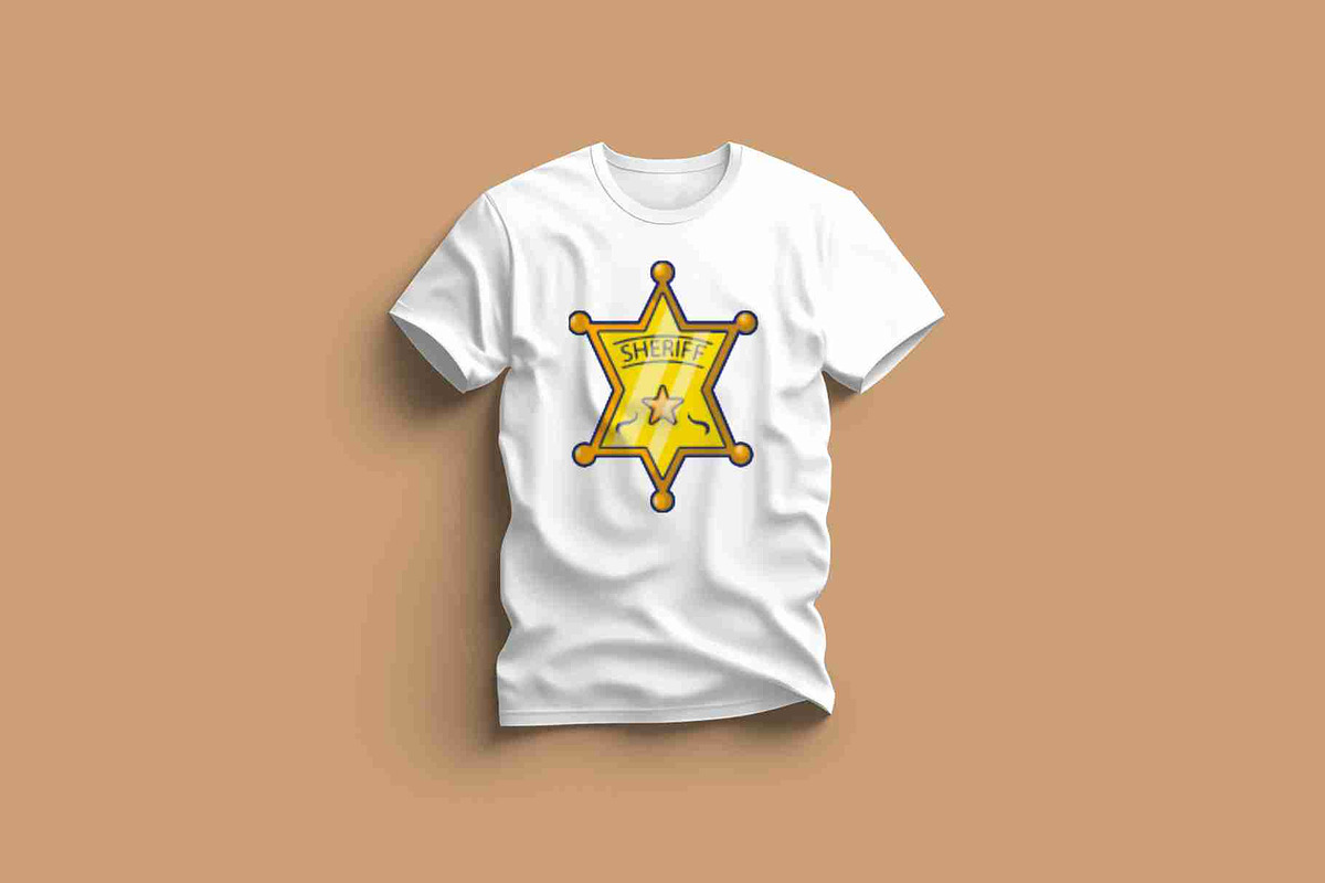 Cowboy Sheriff Badge Cartoon Vector, an Object Illustration by Artstorystudio (Photo 2 of 3)