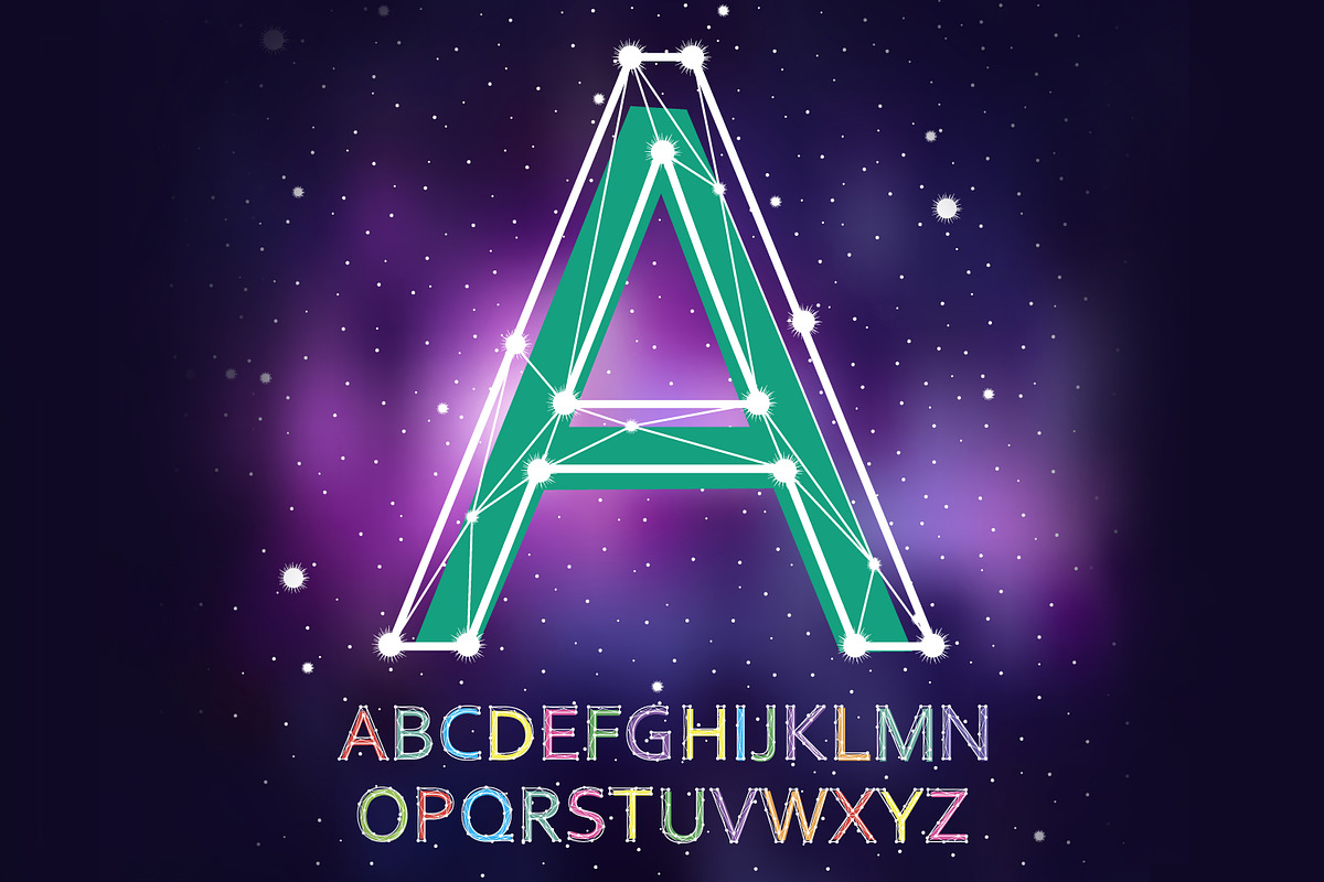 Font constellation vector preview 2