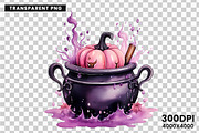 Halloween Pink Cauldron PNG Bundle, a Seasonal Illustration by Creative Arslan (Thumbnail 7 of 7)