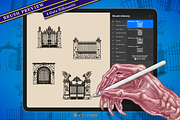 9 Creepy Gate Halloween StampBrushes, a Brush Add-On by vectstudio (Thumbnail 2 of 10)