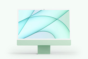 Realistic IMac 24-inch 2022 Mockup