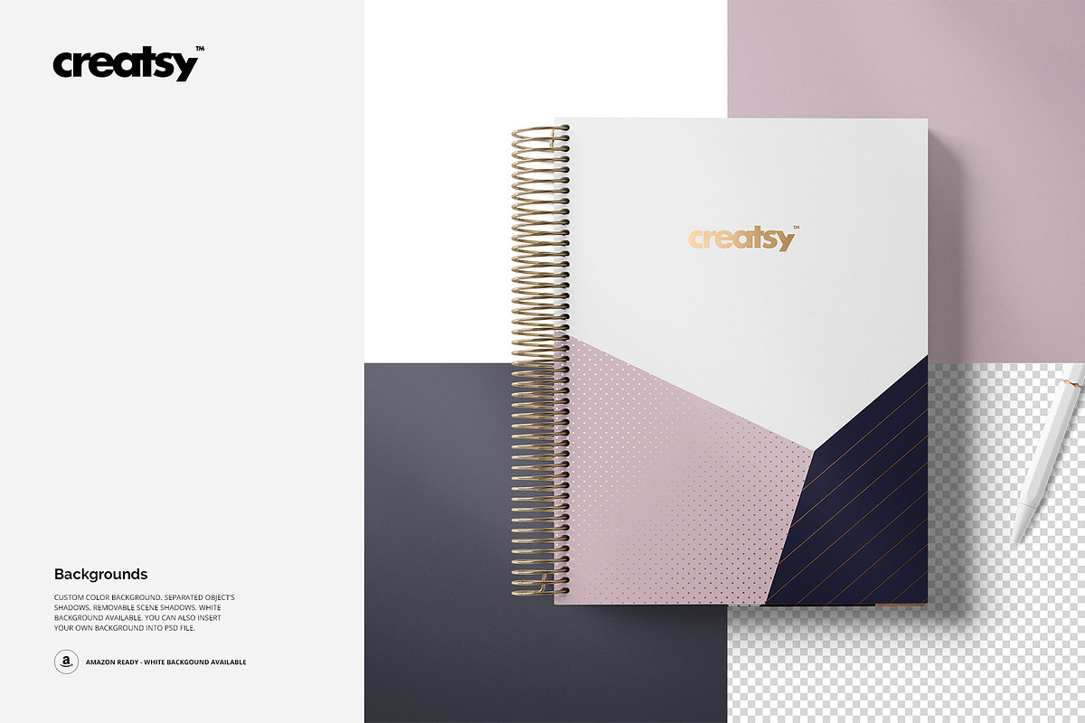 Coil Binding Planner Mockup Set, a Stationery Template by creatsy5 (Photo 11 of 13)