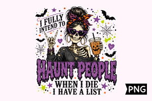 Haunt People On My List PNG, a Seasonal Illustration by Creative Art