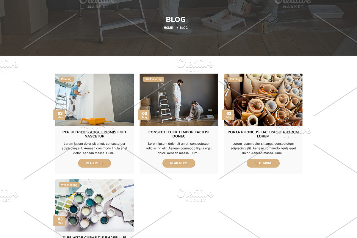 Wallpapering & Painting Elementor, a WordPress Template by HasnainDEV (Photo 4 of 5)