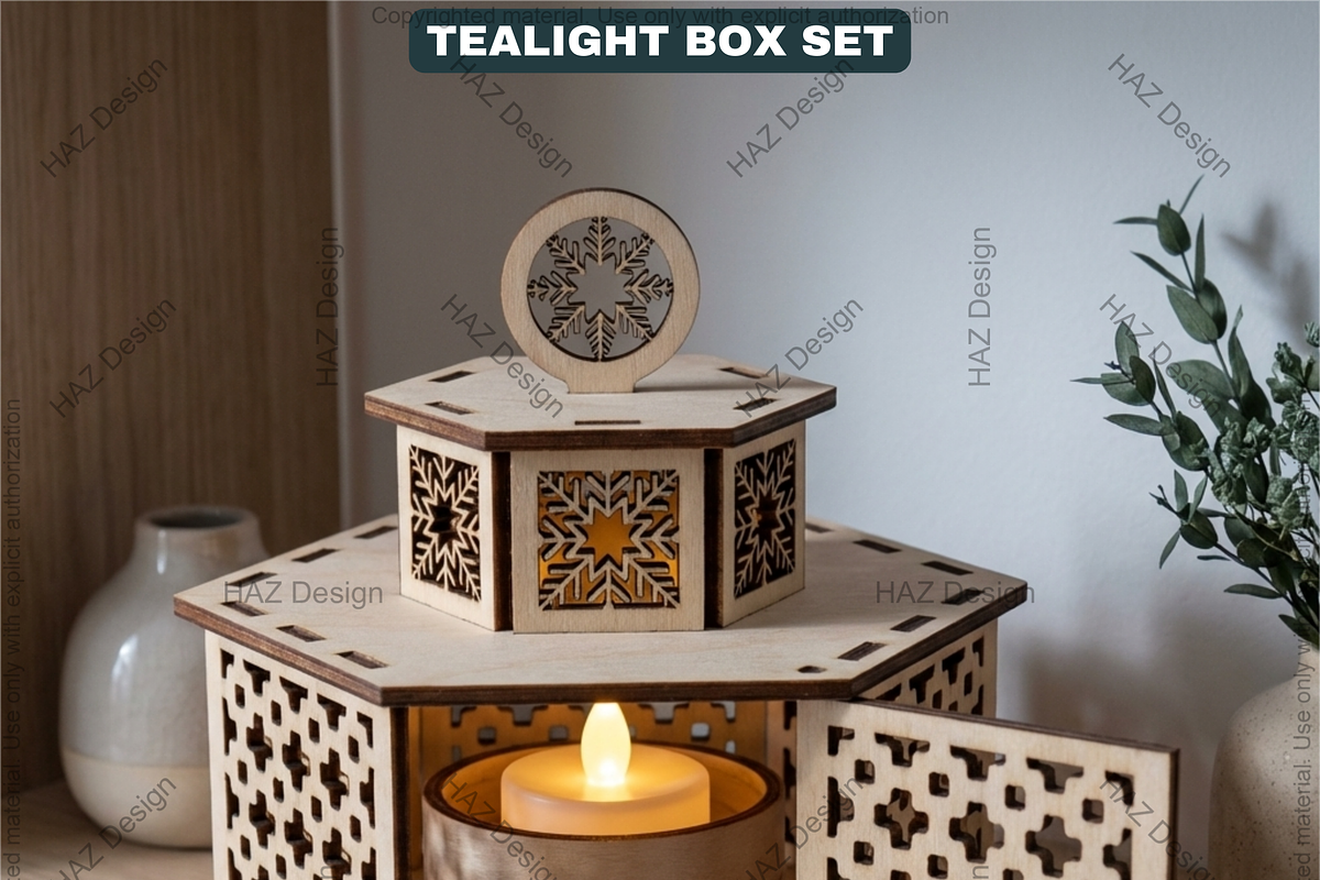 Christmas Candle Holder with Lid, a Graphic by AtacanDigital (Photo 4 of 16)