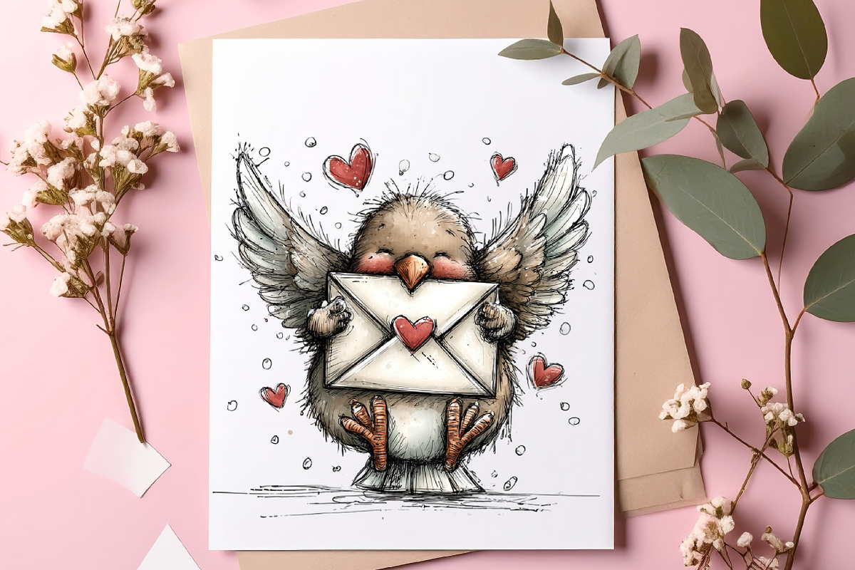 Valentines Birds Clipart PNG, an Illustration by SinaCreation (Photo 10 of 11)