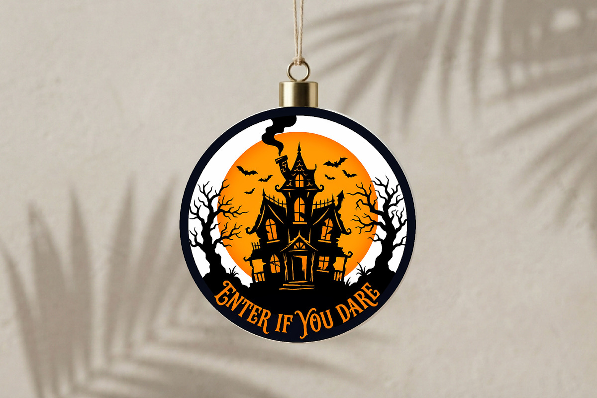 Enter If You Dare Haunted House SVG, a Seasonal Illustration by CrexoraLab (Photo 3 of 3)