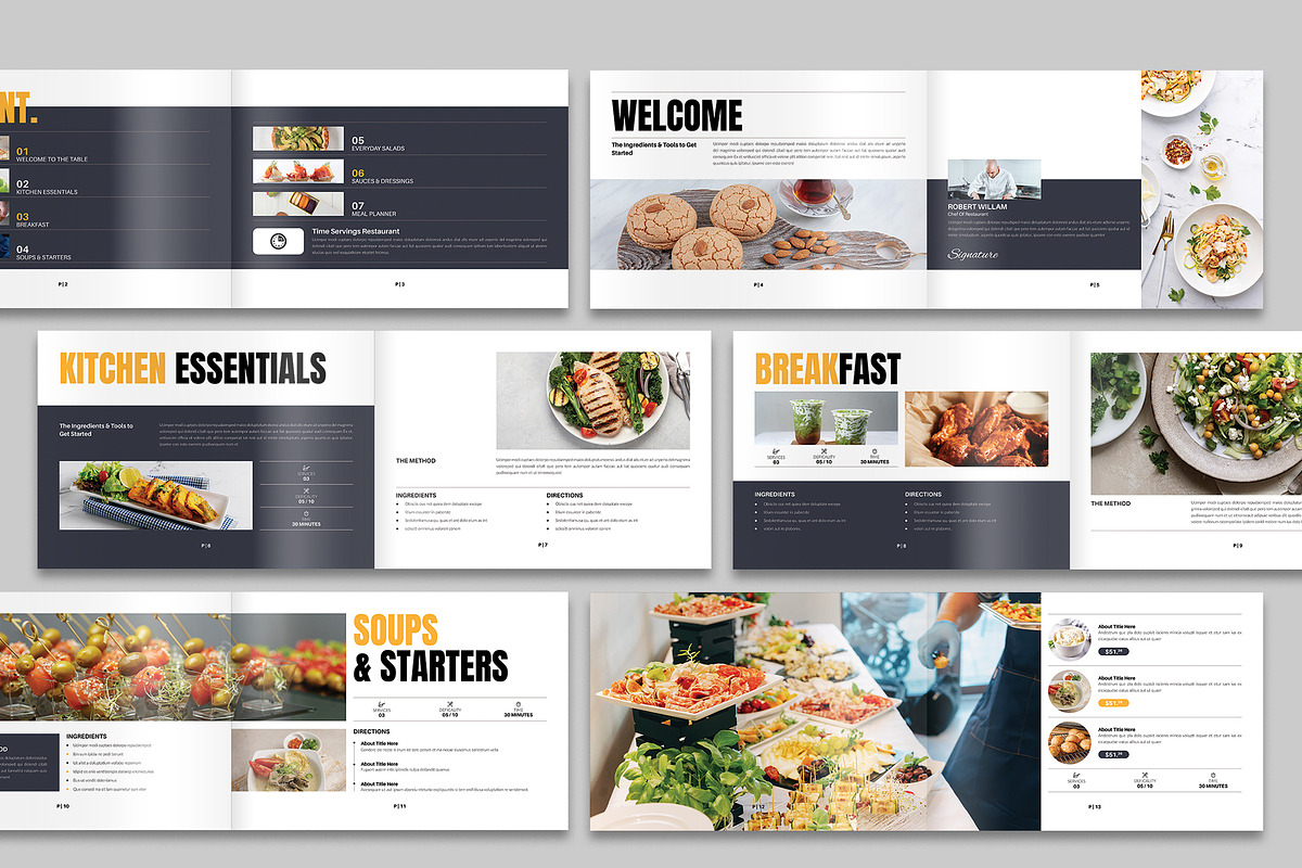Cookbook Menu with Canva Template, a Brochure Template by NorthPeak (Photo 2 of 6)