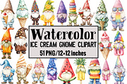 Ice Cream Gnome Clipart, an Illustration by Design Market (Thumbnail 1 of 4)