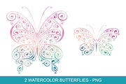 Scrollwork Butterfly Vector Clipart, a Graphic by Galina Ivanova (Thumbnail 4 of 6)