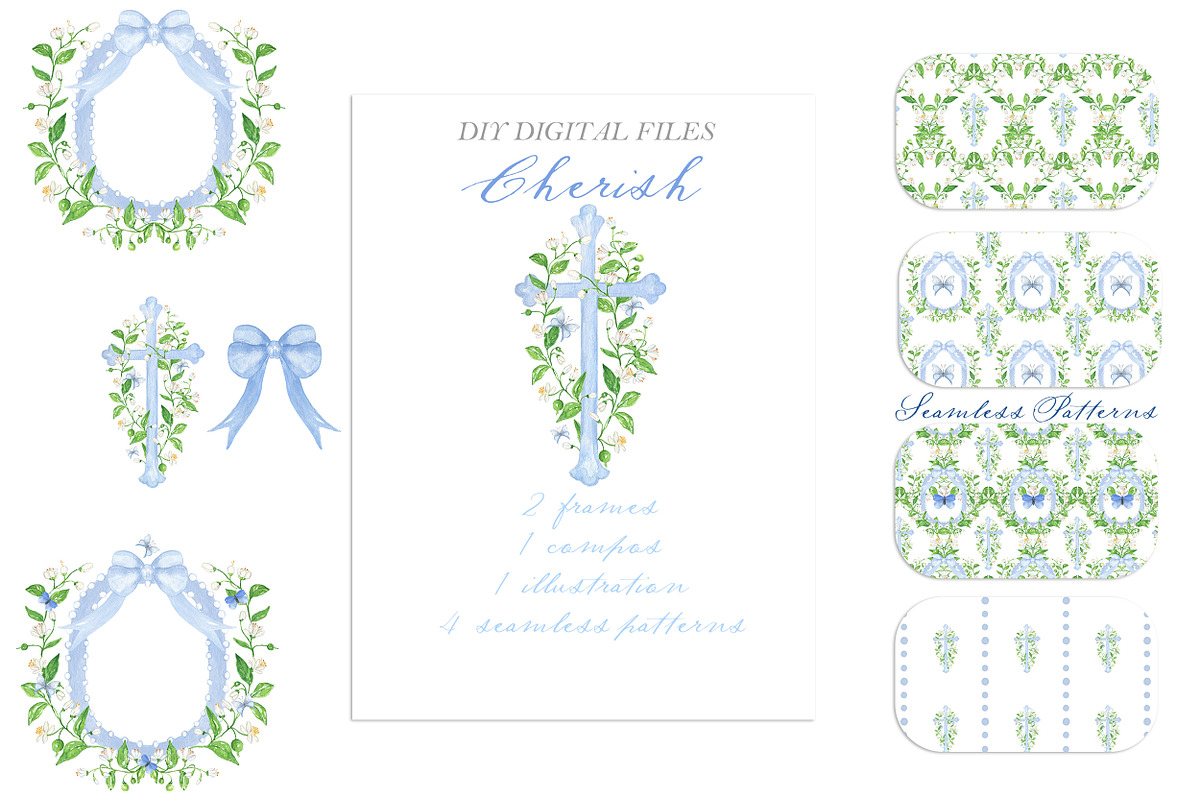 Cherish Watercolor Baptism Baby, a Graphic by LABFcreations (Photo 2 of 4)