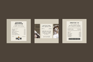 Creative Receipt Social Media Pack