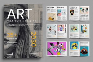 Creative Art Exhibition Catalog, a Brochure Template by ContestDesign