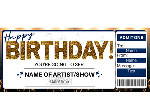 Birthday Concert Ticket Template