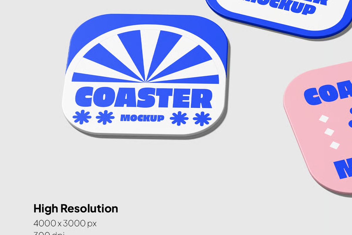 Coaster Mockup 2 Scenes, a Household Mockup by graphicsauce (Photo 3 of 4)