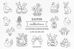 Easter Spring Illustration Set, an Object Graphic by NatalieArtShop