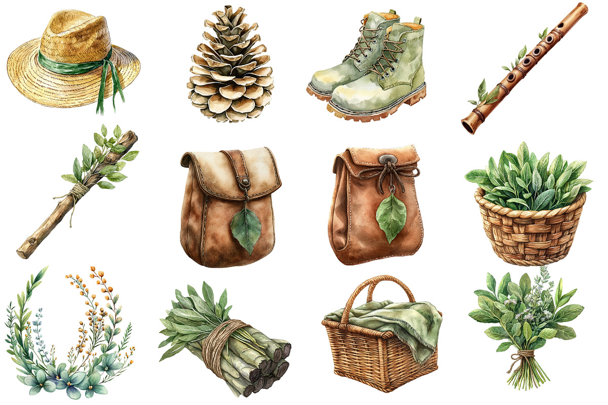 Nordic Summer Element Clipart, an Illustration by Designworld (Photo 2 of 6)