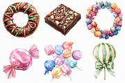 Watercolor Christmas Candy Clipart, an Illustration by Craft Nest (Thumbnail 4 of 6)