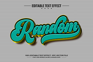 Random 3D Editable Text Effect