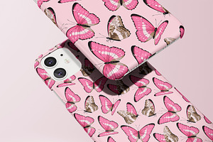 Pink Butterflies Pattern