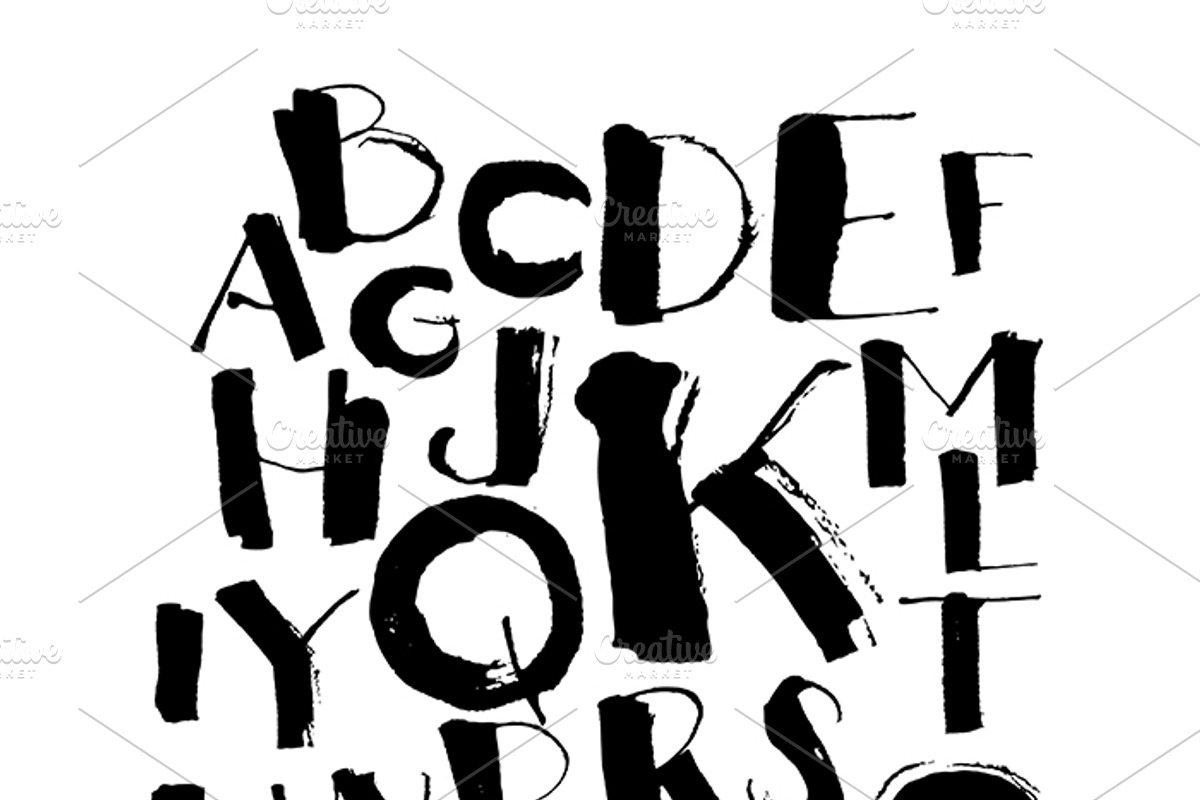 Brush Grungy Grotesque Font+pattern, a Pattern Graphic by VasilkovS (Photo 3 of 5)