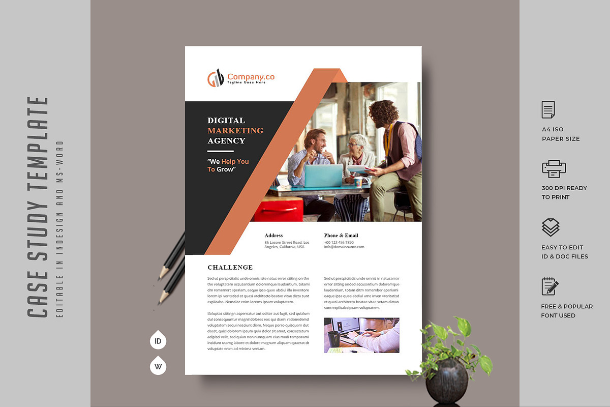 531. Case Study Template, a Stationery Template by CreativeRezwan (Photo 1 of 3)