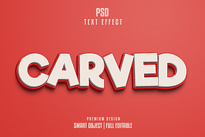 Carved 3d Text Effect