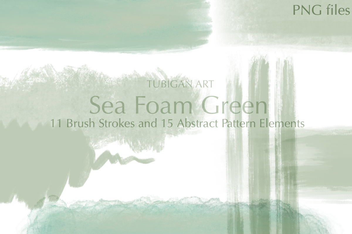 26 Sea Foam Green / Mint PNG - SALE, a Texture Illustration by Tubigan Art (Photo 3 of 5)